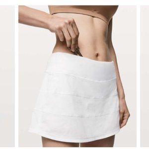 Lululemon Pace Rival Mid-Rise Skirt WHITE Sz 10